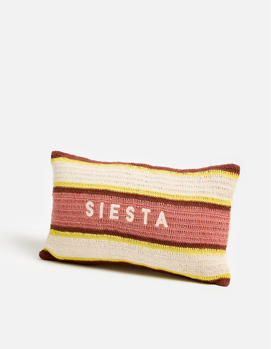 Siesta Crochet Striped Cushion Cover 30x50 cm